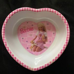 VINTAGE 1996 Barbie Heart Shaped Bowl